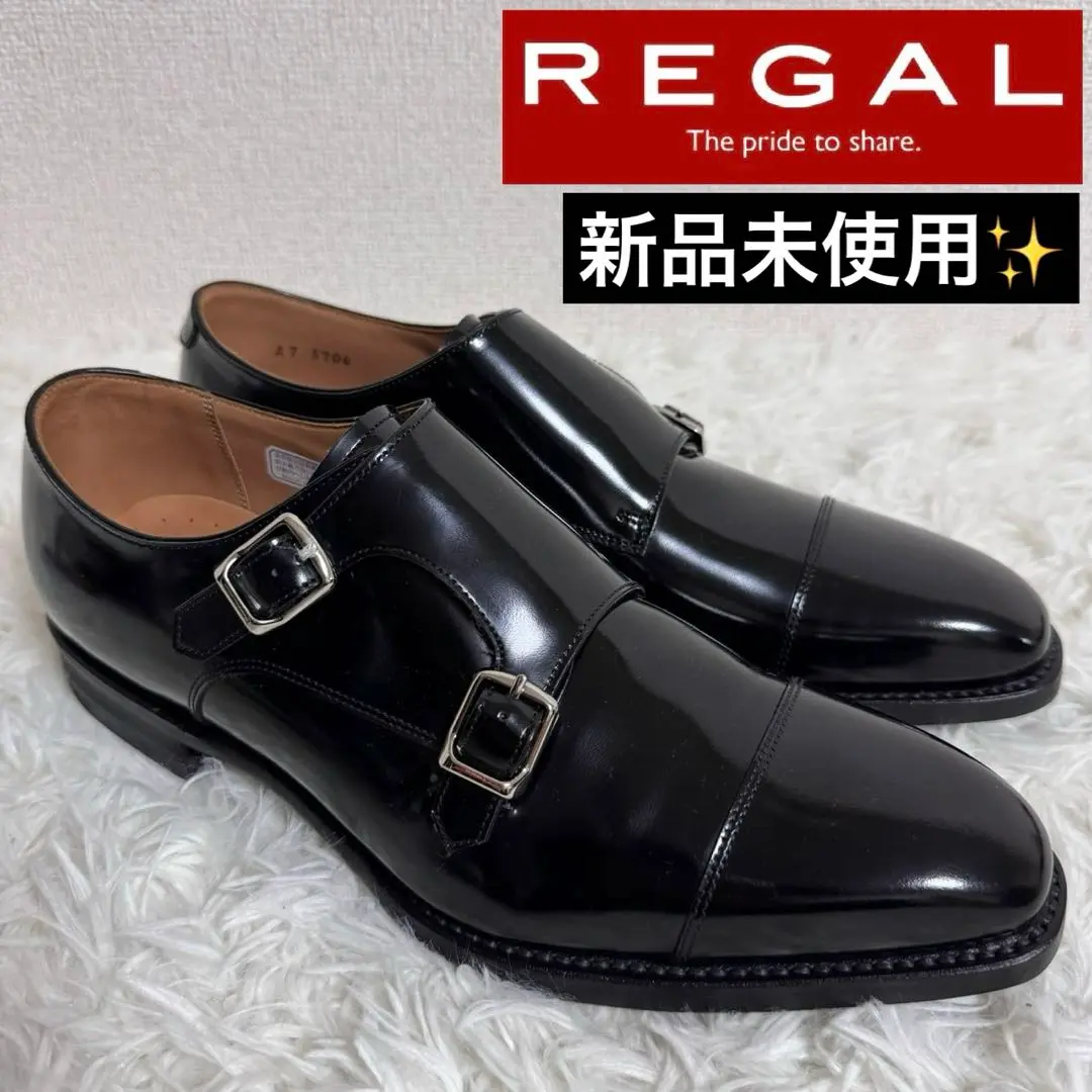新品未使用✨リーガル　ドレスシューズ　07LR ダブルモンク　レザー　ブラック REGAL(リーガル) / ダブルモンク/ドレスシューズ/24.5cm/BLK