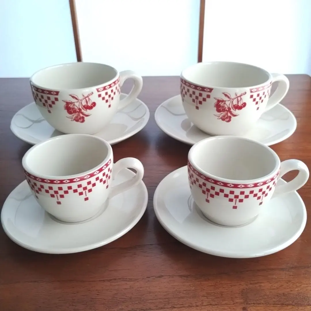 Thumbnail of France Comptoir de Famille Cup & Saucer Set of 4 Demitasse