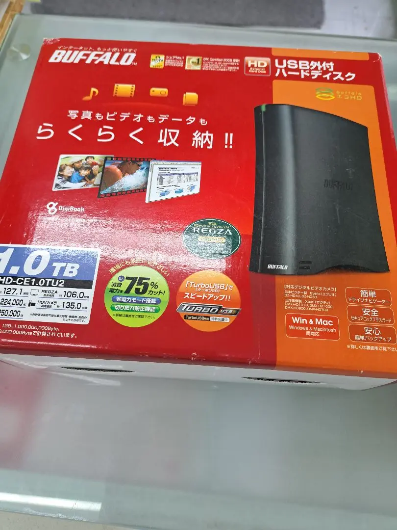 Buffalo USB外付けハードディスク　HD-CE1.0TU2 Amazon | BUFFALO ターボUSB機能/省電力モード搭載 USB2.0用 外