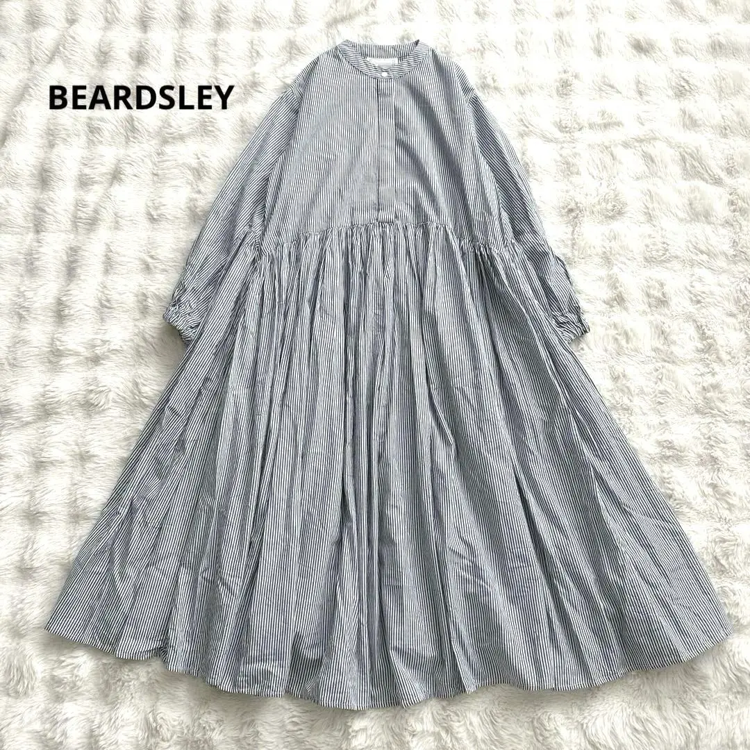 Thumbnail of Beardsley ★ Pre-dyed Gathered Dress Stripe Long Dress Long Length