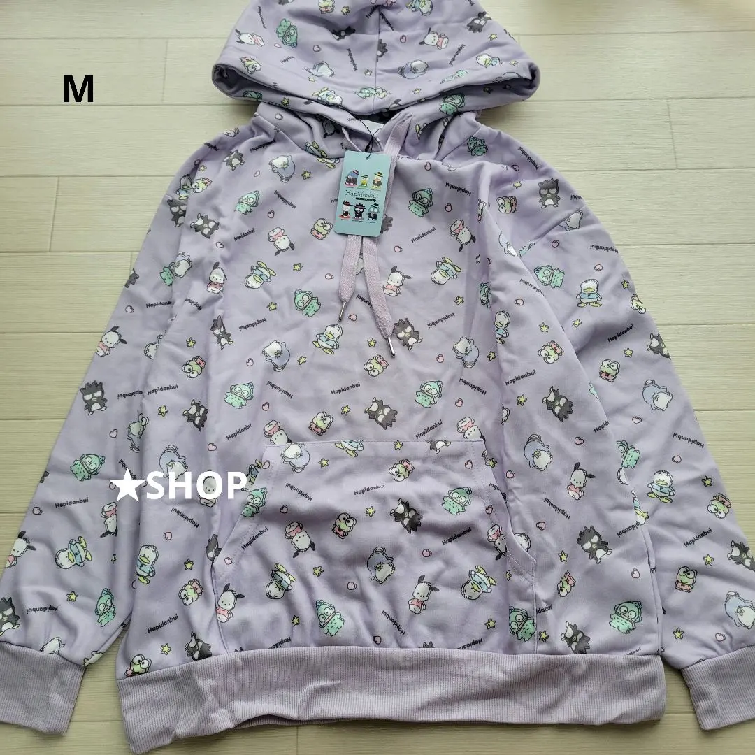 Thumbnail of Sanrio Hapidanbui Fleece-Lined All-Over Print Hoodie Sweatshirt Trainer M