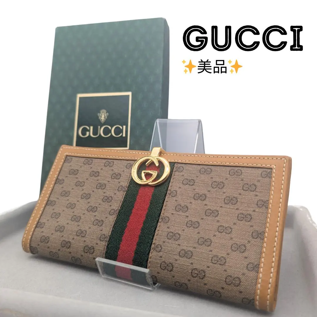 〈美品〉GUCCI 古馳 長夾 銀包 Sherry 古董 GUCCI 的縮圖