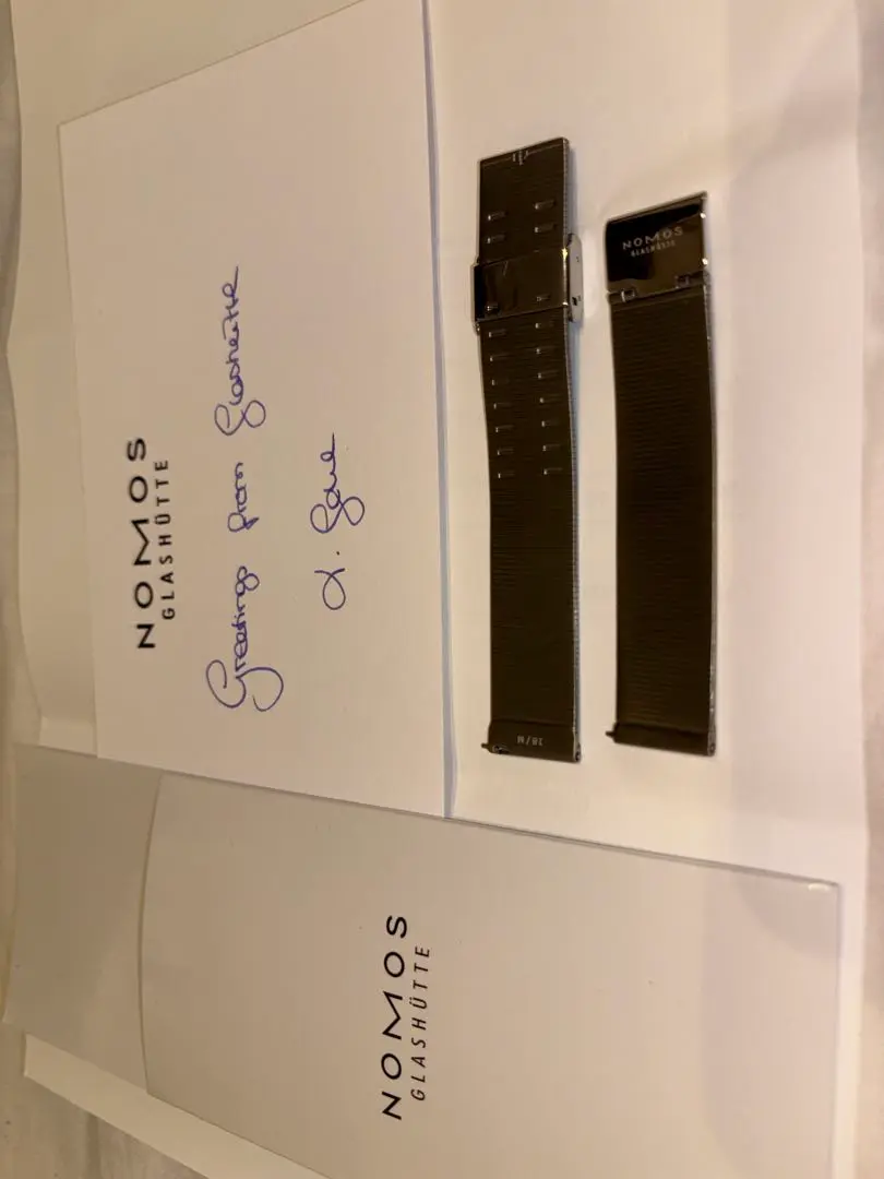 NOMOS GLASHUETTE NOMOS ノモス 純正メタルブレスレット 18mm
