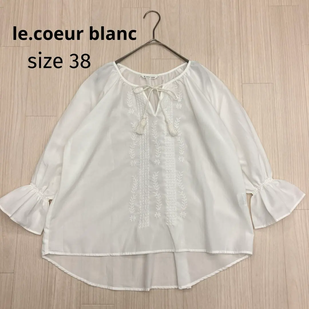 Thumbnail of ★ le.coeur blanc Lace Embroidery Lawn Gather Blouse White