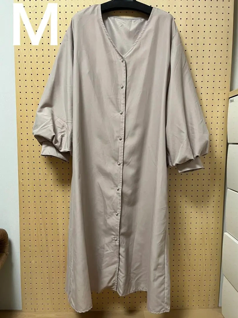 Thumbnail of No-collar coat, M, beige