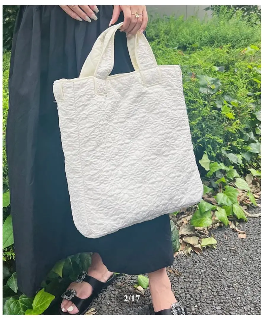 elu. リバーシジャガードキルティングバッグ トートバッグ ブラック Reversi Bag Big-Jacquad & quilting Bag- Black |
