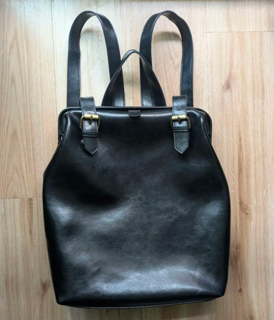 Thumbnail of Vivace Backpack Black Gamaguchi (Kiss-lock closure)