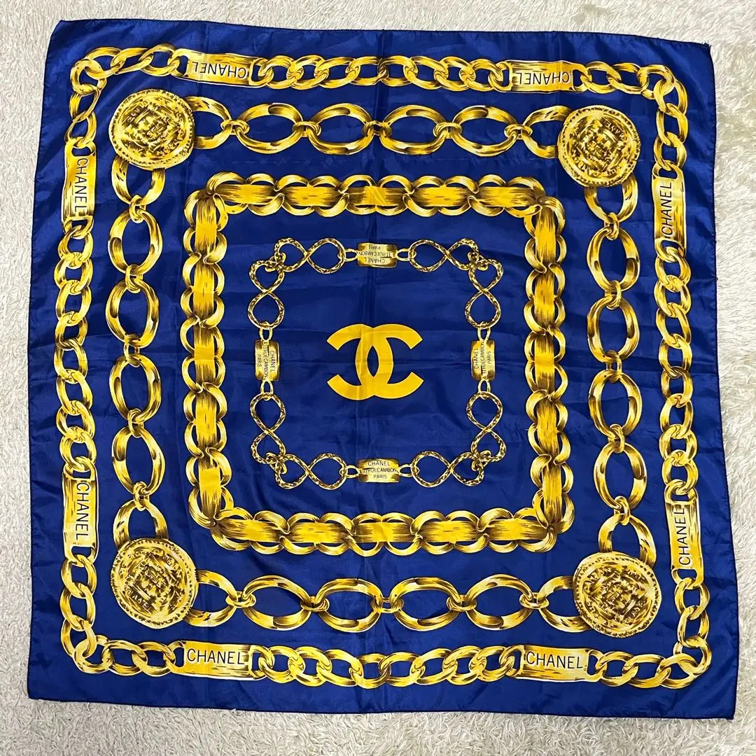 CHANEL ヴィンテージ　長方形ロングスカーフ　未使用 ai-tdc-020806-1.jpg