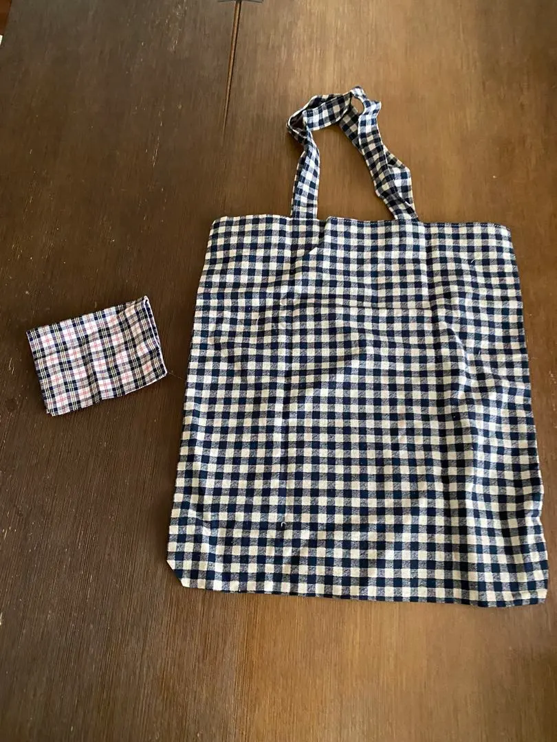 Thumbnail of Handmade foldable tote bag and tissue case, new