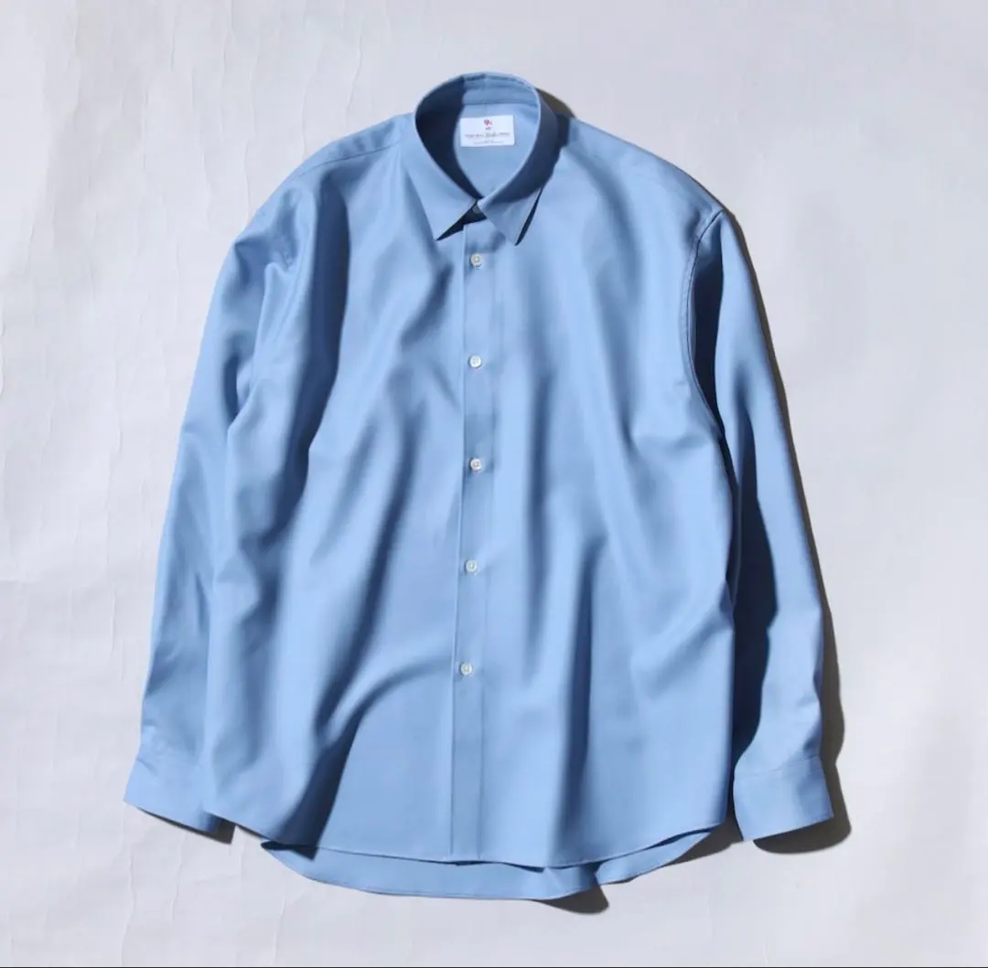 Thumbnail of MB High-End Bishu Wool Shirt (Relaxed Fit Model) - Sax Blue