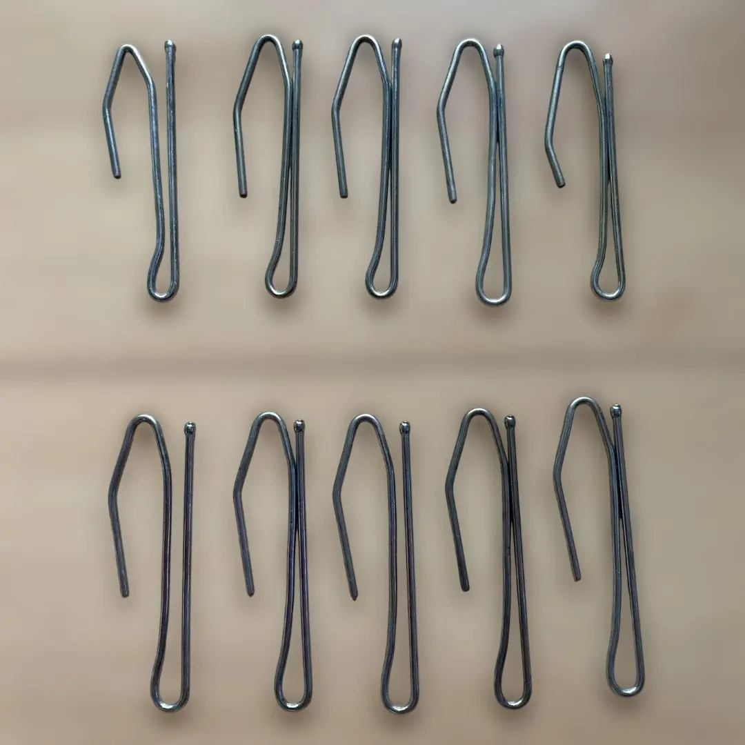 Thumbnail of Set of 10 metal curtain hooks