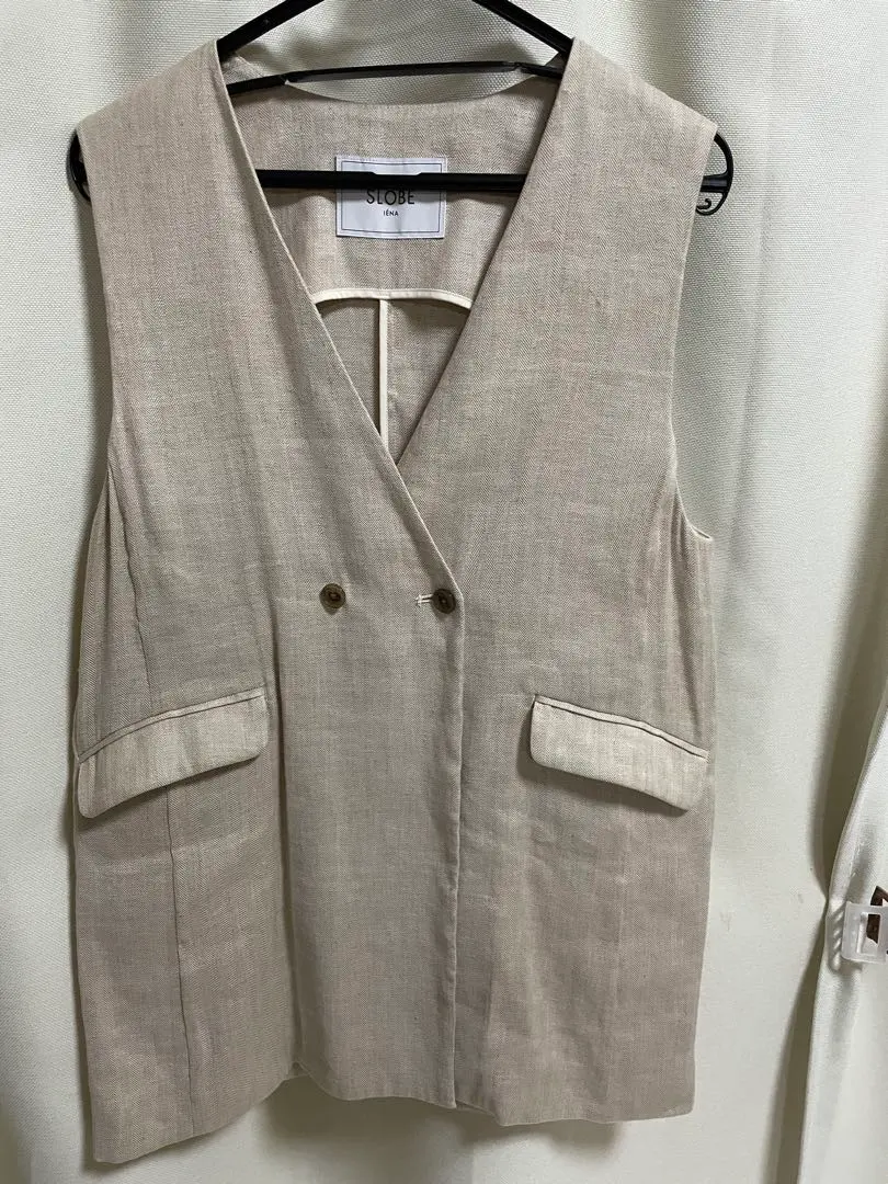 Thumbnail of Excellent Condition SLOBE IENA Double Breasted Gilet Vest Beige