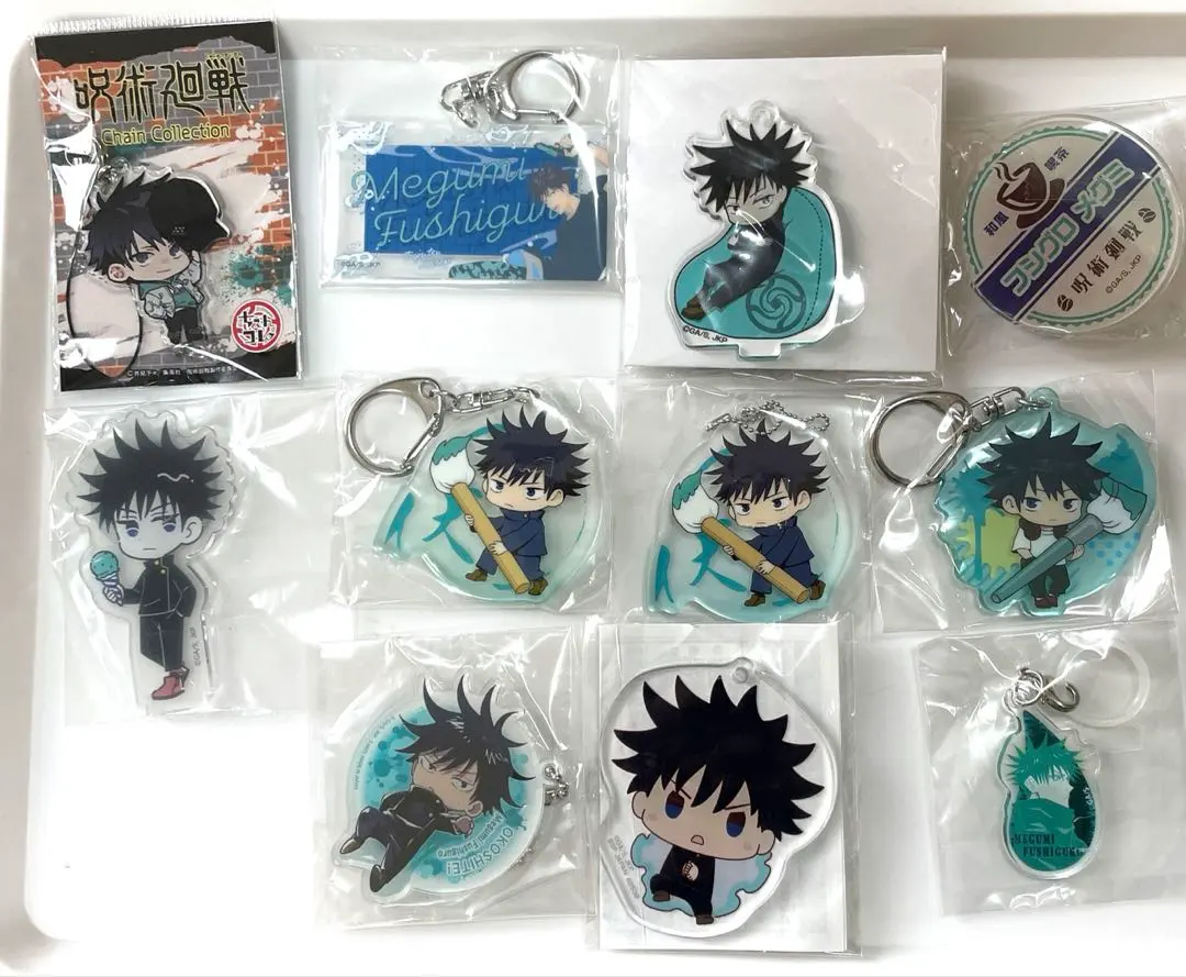 Thumbnail of Jujutsu Kaisen Megumi Fushiguro Acrylic Keychains, Acrylic Stands, Acrylic Keychains. Individual sale available. 11 pieces.