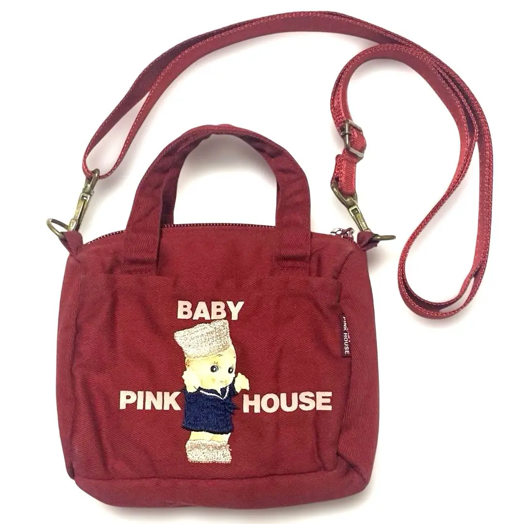 BABY PINK HOUSE マザーズバッグ レッド（新品、未使用、タグなし） BABY PINK HOUSE マザーズバッグ レッド（新品、未使用、タグ