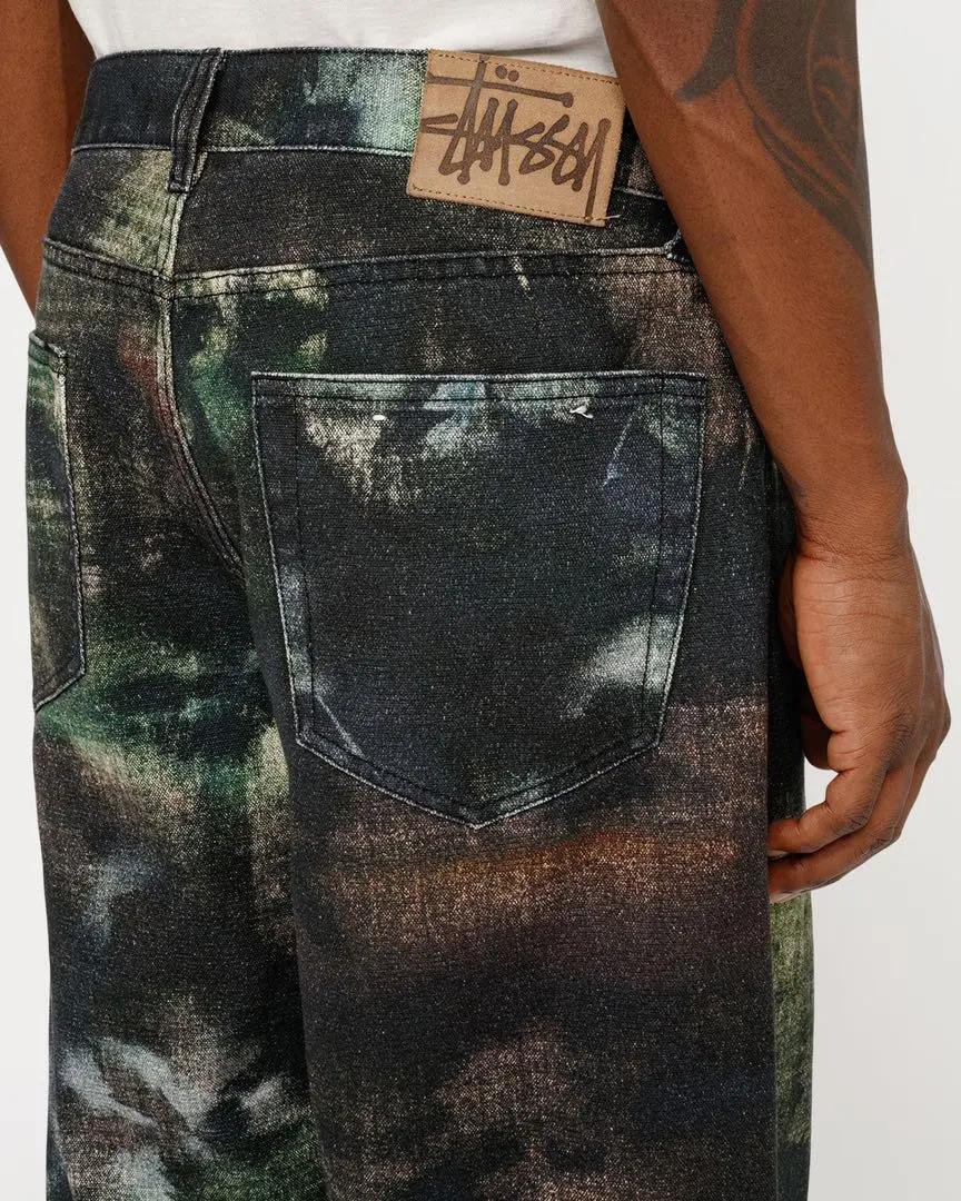 Stussy FW24 BIG OL カモフラージュのジーンズ Stussy FW24 BIG OL カモフラージュのジーンズ