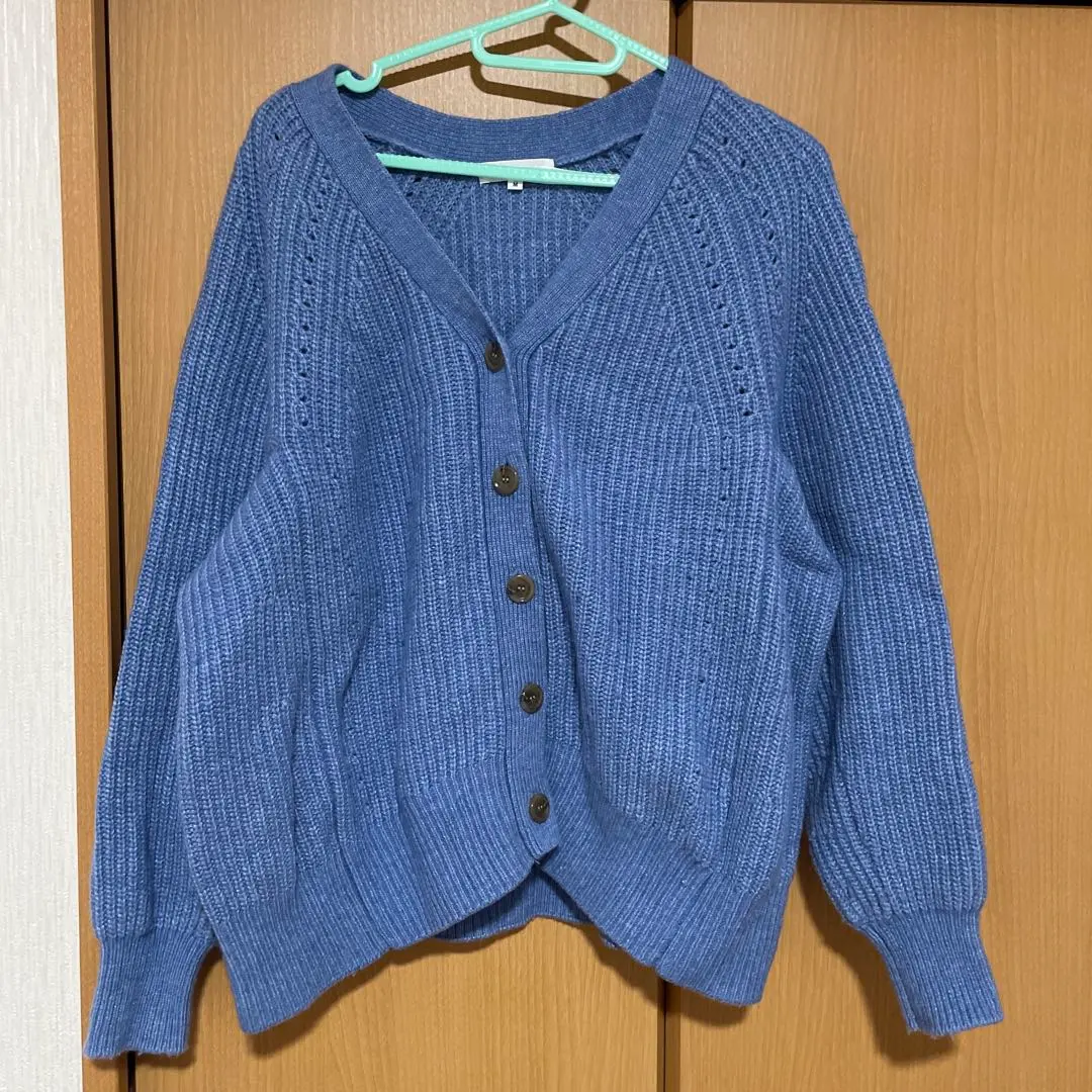 Thumbnail of Natural Beauty Basic knit cardigan, blue, button, blue, knit