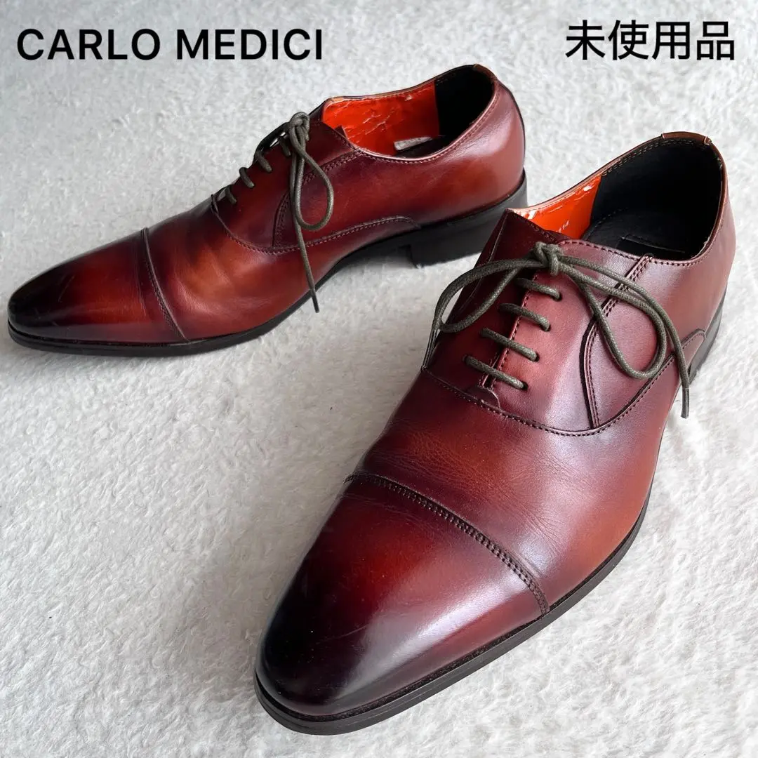 未使用 イタリア製 CARLO MEDICI カルロ メディチ フルブローグ革靴 未使用 CARLO MEDICI イタリア製 カルロ メディチ 紳士靴 革靴