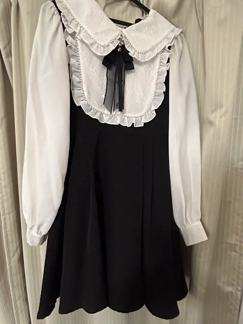 Thumbnail of ROJITA Black One-Piece Dress, "Zirai-kei" Style