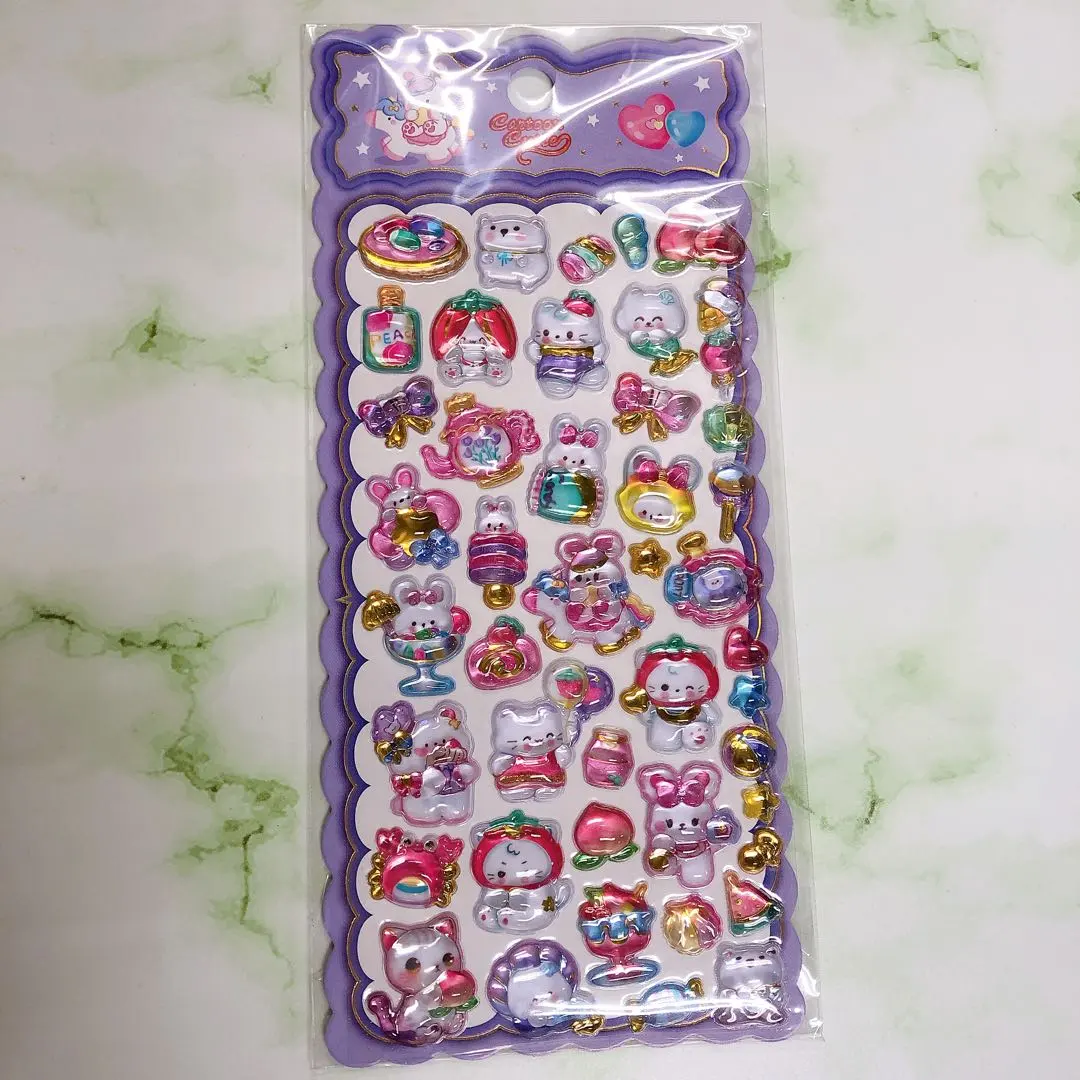 Thumbnail of Bonbon Drops Stickers 3D Puffy Crystal Clear Rabbit