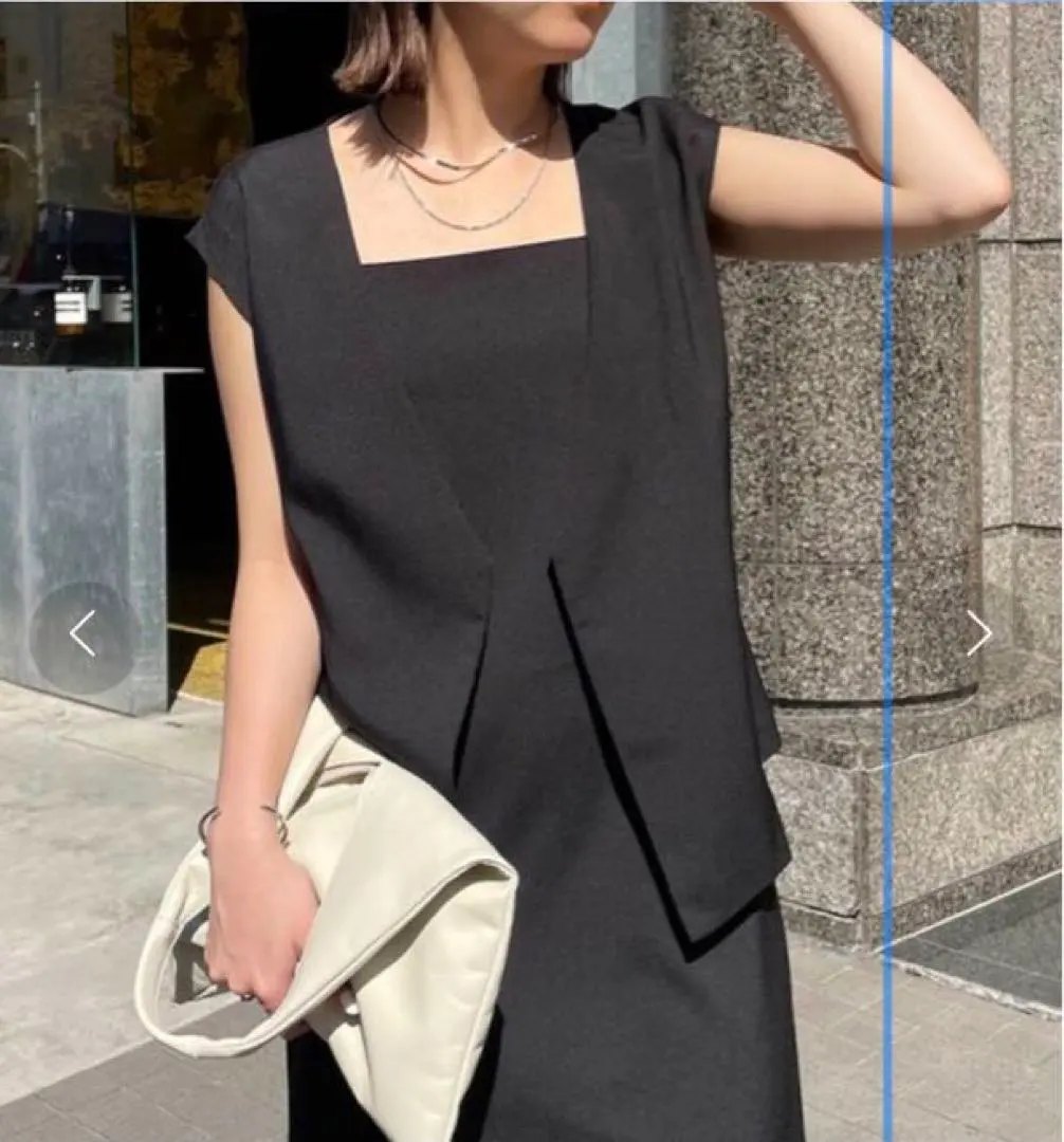 Thumbnail of New Capricieux Le'Mage Belted Middle Vest Black