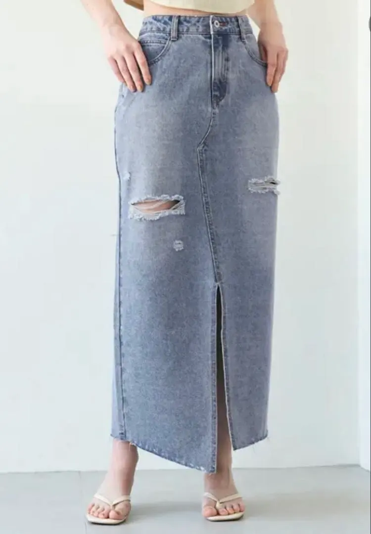 Thumbnail of coca Brand New with Tags Sold Out Damaged Denim Skirt M Size