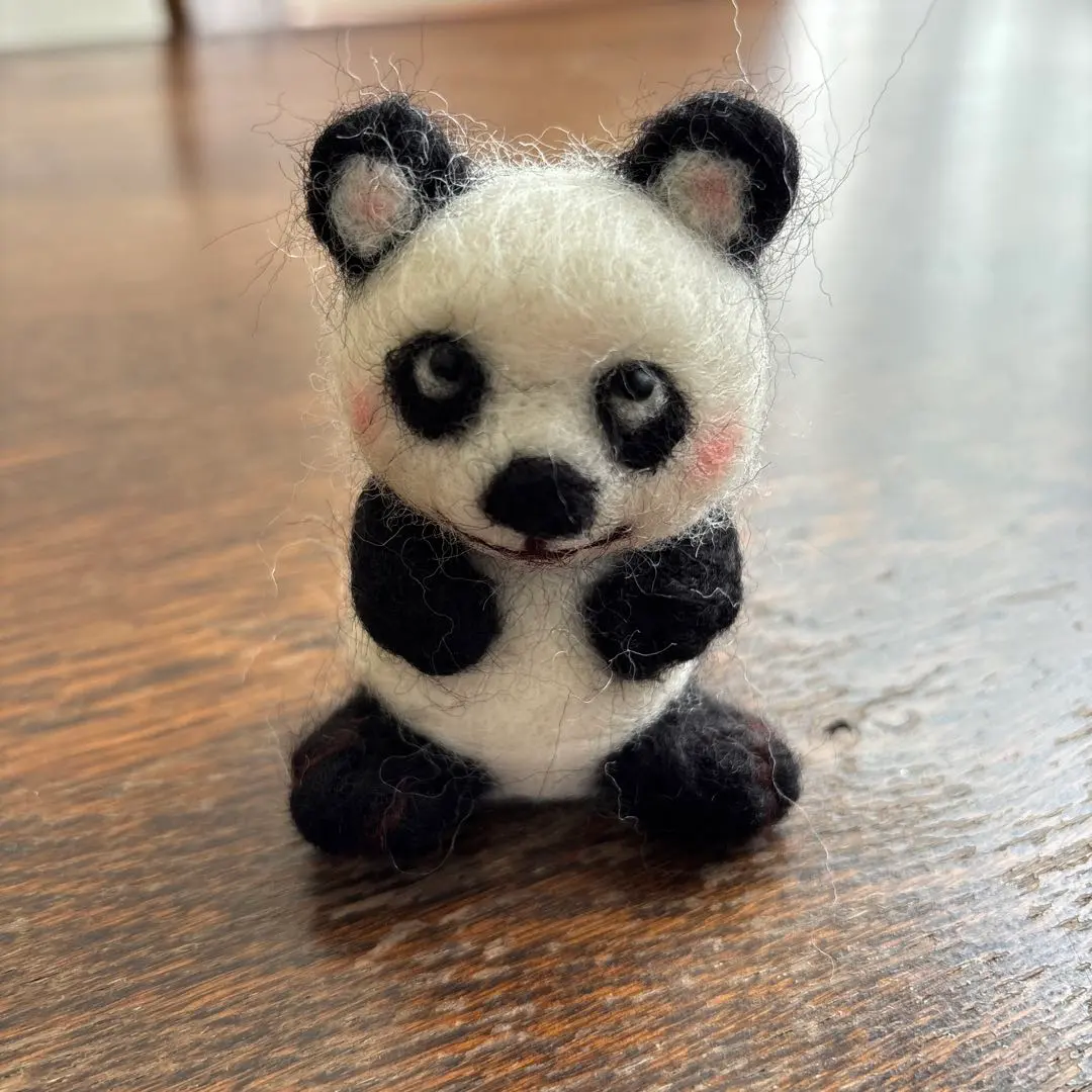 Thumbnail of Needle felt panda handmade