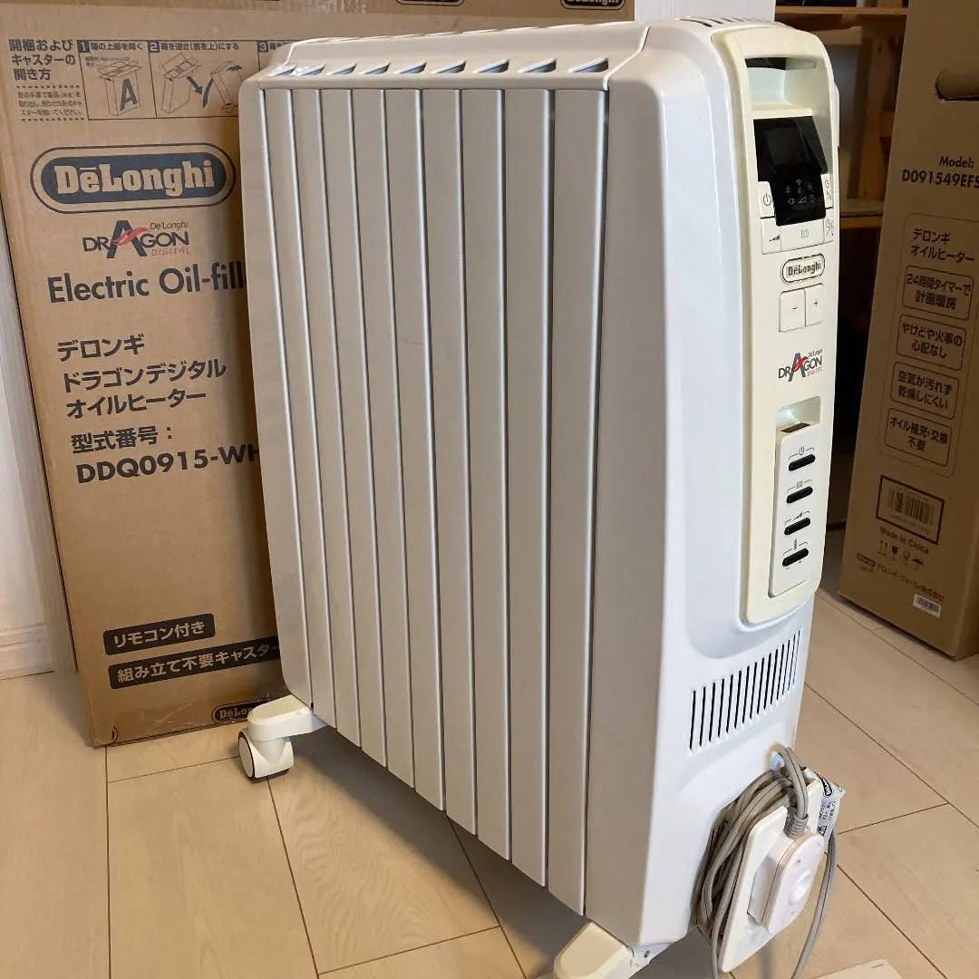 【最終お値下げ】ほぼ未使用品【デロンギ 】オイルヒーター DDQ0915-WH DDQ0915-WH オイルヒーター本当に 安い 通販