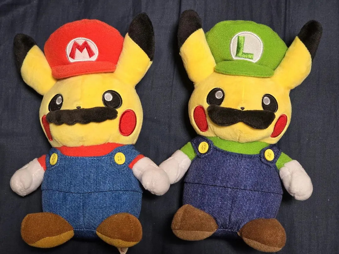 ピカチュウ マリオ・ルイージ コスチューム ぬいぐるみ2体セット 2025年最新】ポケモン ピカチュウ ぬいぐるみ マリオ ルイージの