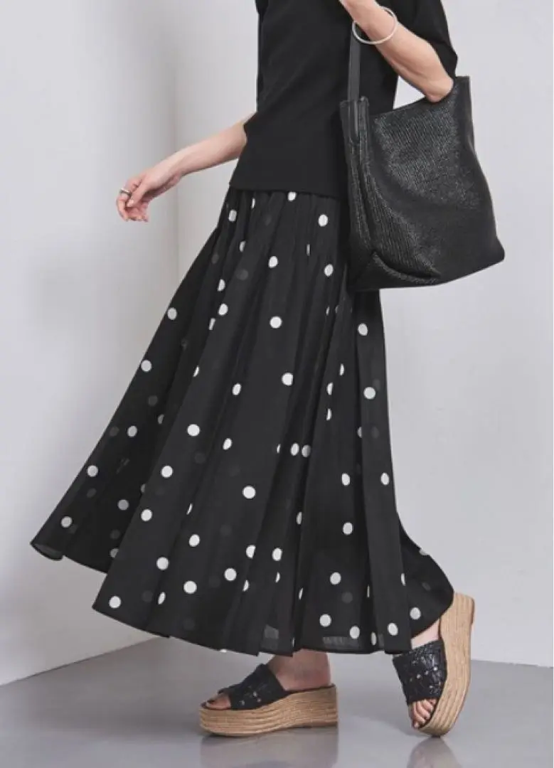 【新品】UNITED ARROWS オーガンジー プリント プリーツスカート UNITED ARROWS（ユナイテッドアローズ）の「オーガンジー
