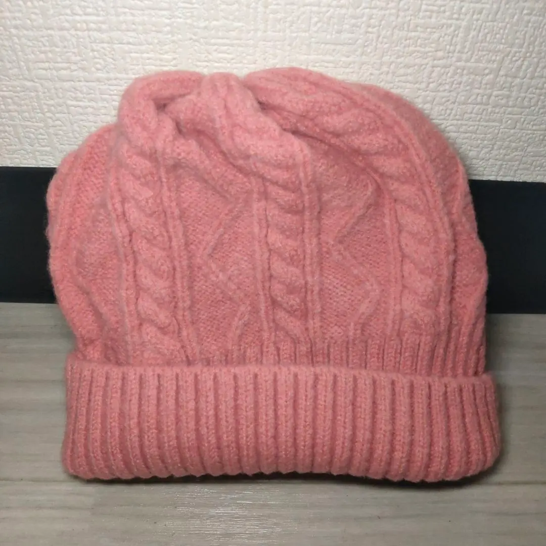 Thumbnail of Unused knit cap, hat, pink