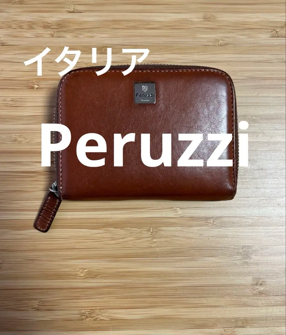 Peruzzi ペルッチィ コインケース 紺色 本革 - メルカリ