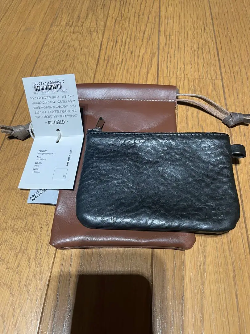 【新品】DECI レザー deci Box Zip Pouch M ovy DECI Box Zip Pouch XS OVY ミニポーチ セット
