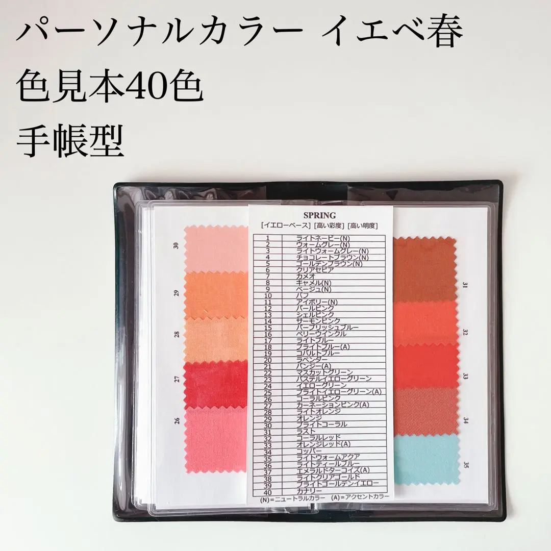 パーソナルカラー色見本3冊(春・夏・冬) 楽天市場】パーソナルカラー 色見本 布 全シーズン 225色 1枚