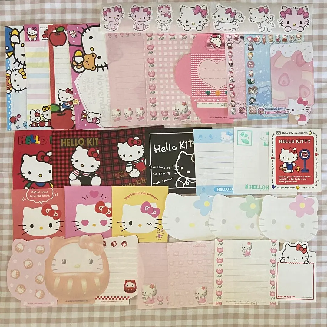 Hello Kitty 便條紙 貼紙 分享 巧咪Kitty 平成復古 鬱金香 的縮圖