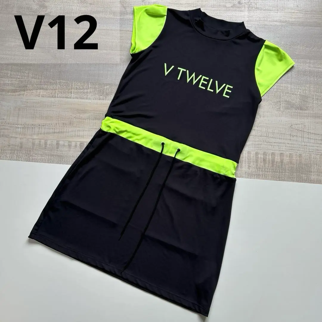 V12 ヴィトゥエルヴ ワンピース ブラック 1サイズ V12 ゴルフ ワンピース（サイズ（S/M/L）：M）｜レディース