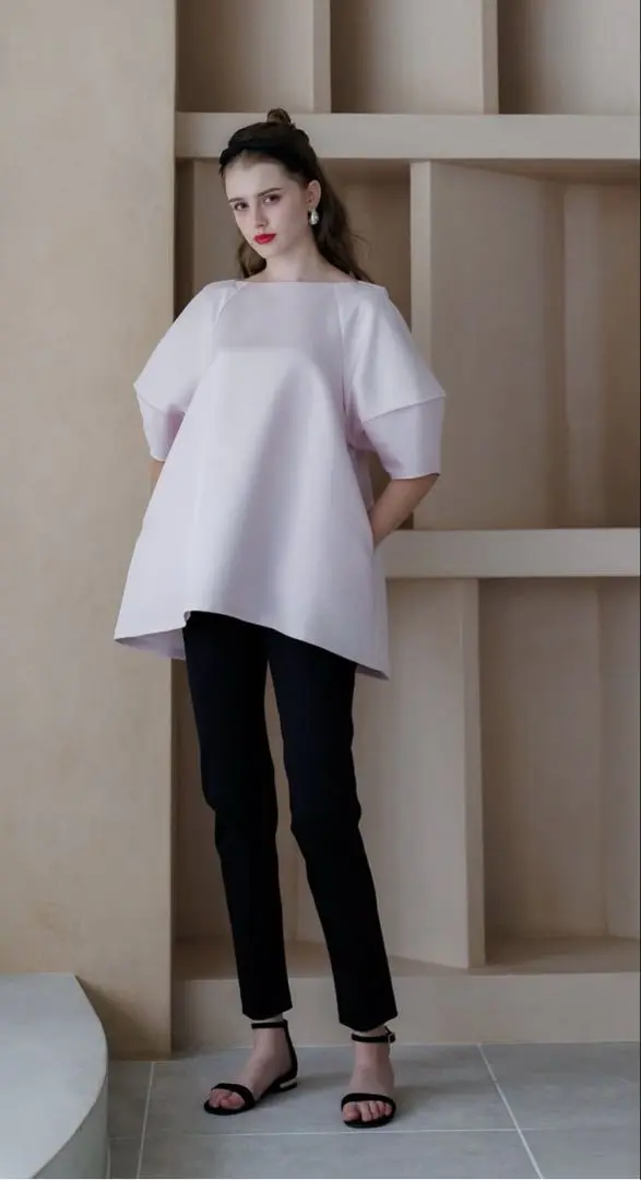Candy tunic blouse Black リテン　Liten LIten Grosgrain candy Blouse 2025SS