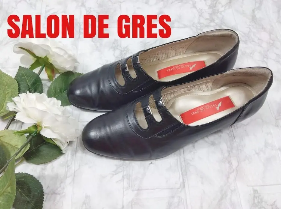 SALON DE GRES シルバー ブラック キルティング シューズ SALON DE GRES シルバー ブラック キルティング シューズ