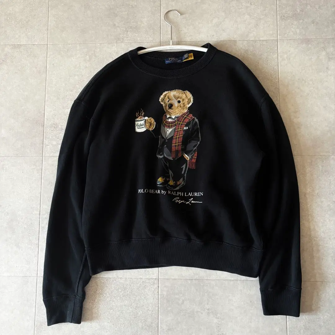⭐︎極美品⭐︎ポロラルフローレン スウェット トレーナー ポロベア 黒 裏起毛 POLO RALPH LAUREN】【ポロベア】ポロラルフローレン『裏起毛
