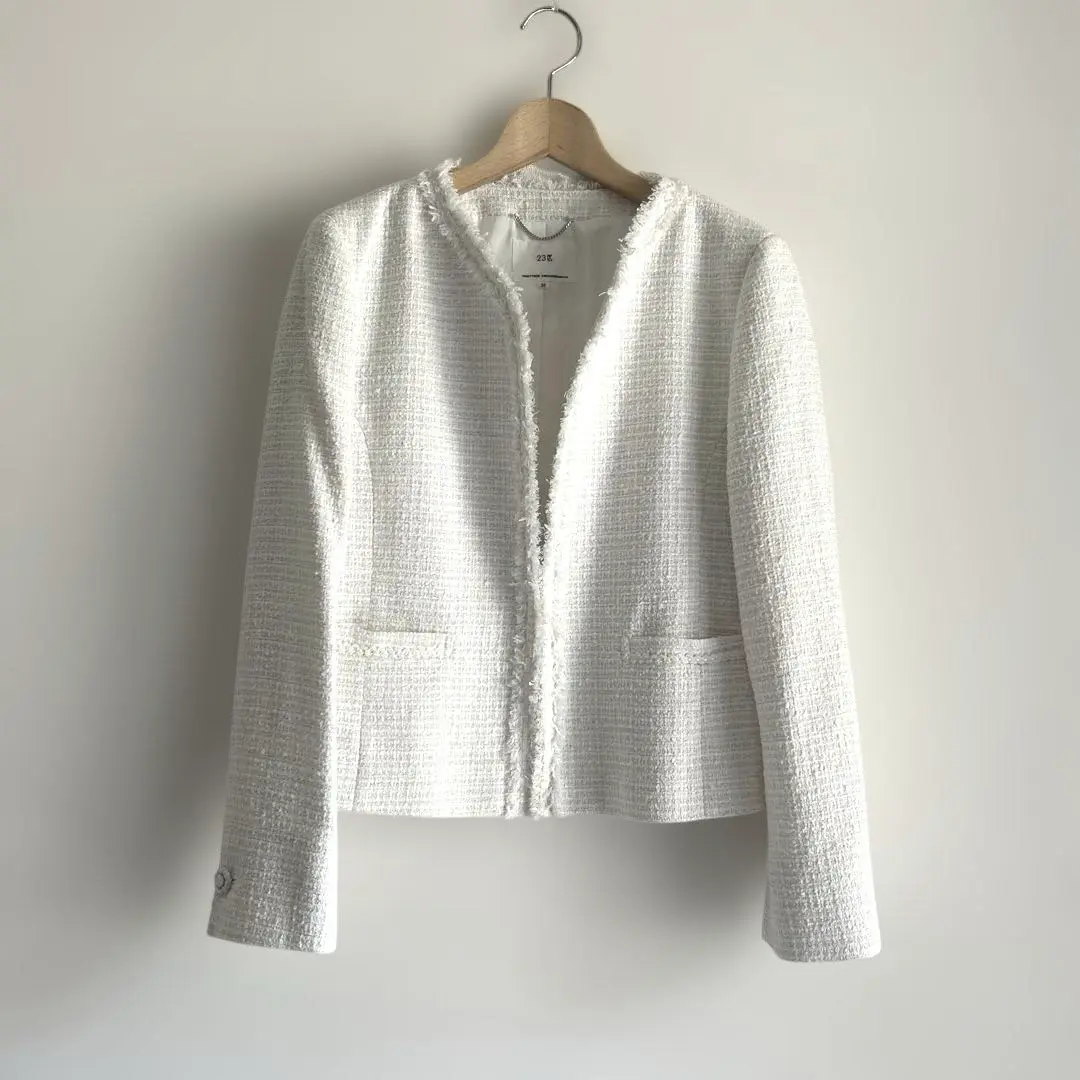 未使用品✨ 極美品　23区 ノーカラージャケット　大きいサイズ　44 フォーマル 美品 23区 ノーカラージャケット 44 サイズ - メルカリ