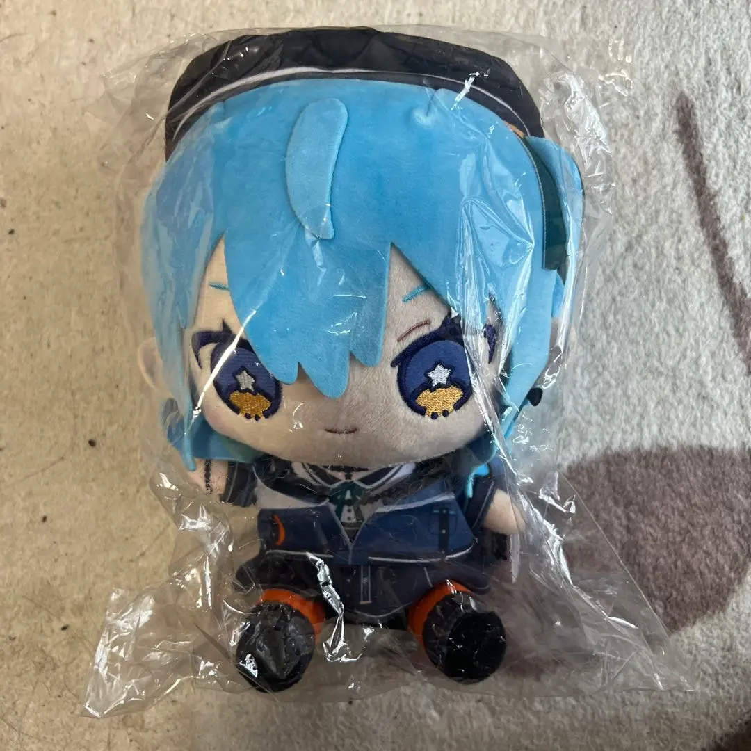 Thumbnail of Vtuber plushie, blue hair, school uniform style, approximately 20cm