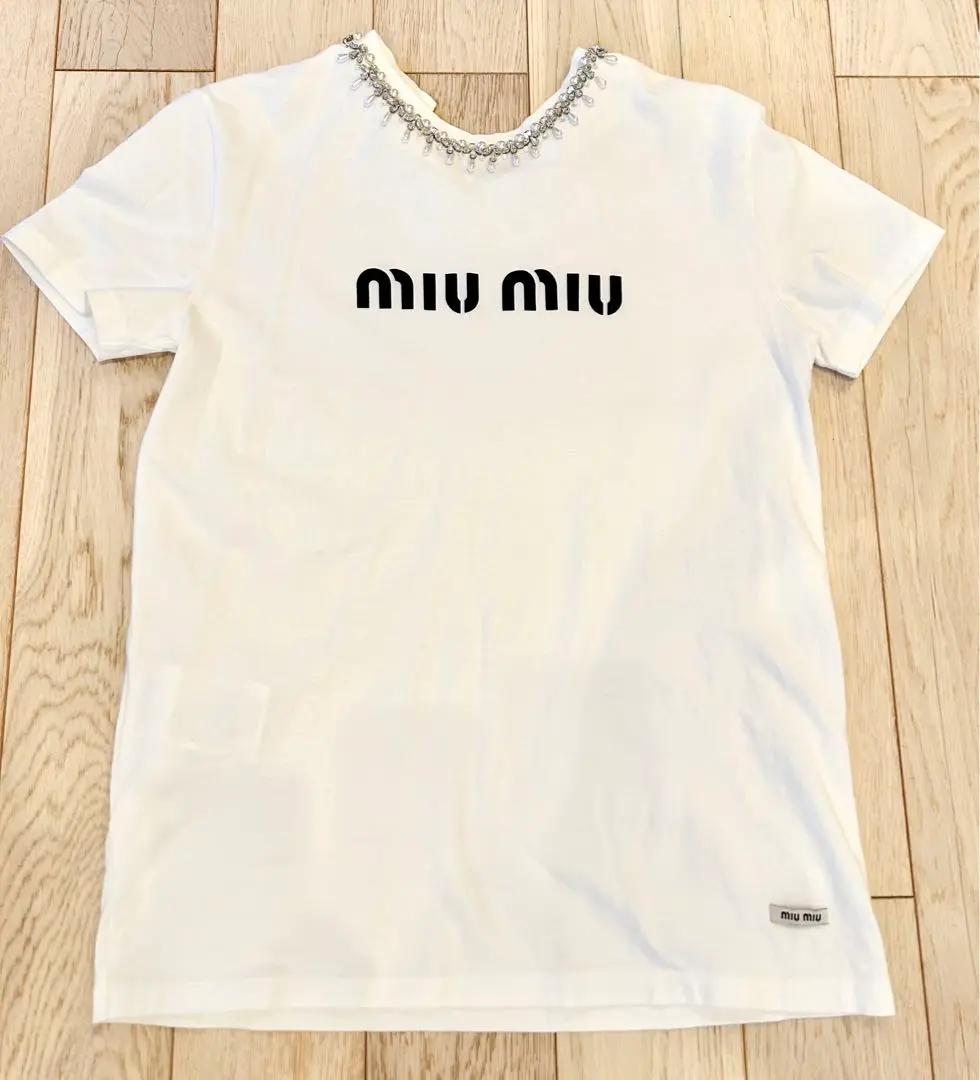 最終値下げ✨新品未使用✨miu miu 好きプリントTシャツSサイズ 最終値下げ✨新品未使用✨miu miu 好きプリントTシャツSサイズ