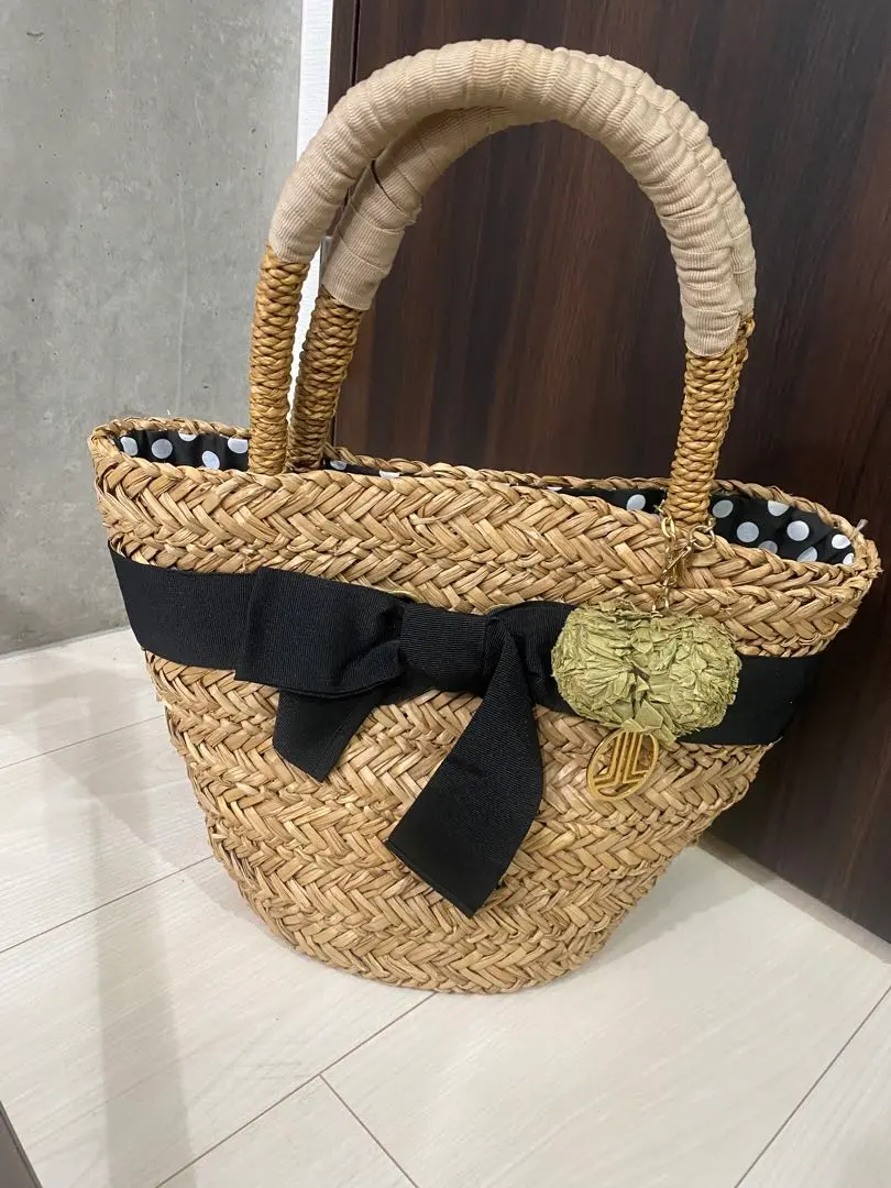 Thumbnail of LANVIN en Bleu Ribbon Woven Bag with Dots