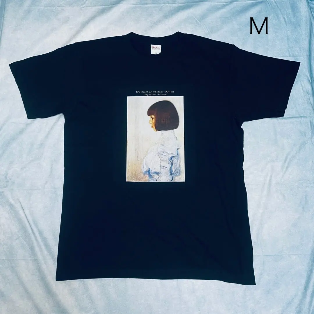 Thumbnail of Klimt - Portrait of Helene Klimt - 5.6 oz Cotton T-shirt - Size M - Black - Available in S, M, L