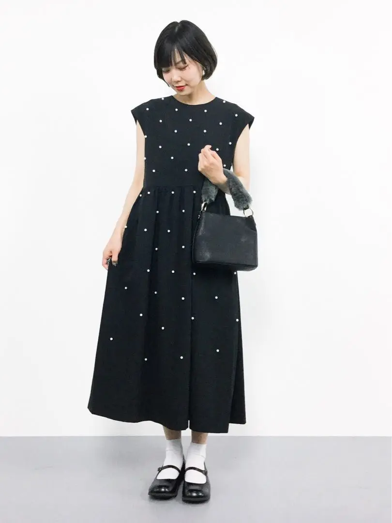 【eri様 2点】didizizi ワンピース/Dot＆Stripesワンピース セール】両前ドット刺繍ワンピース（ワンピース）｜fredy repit