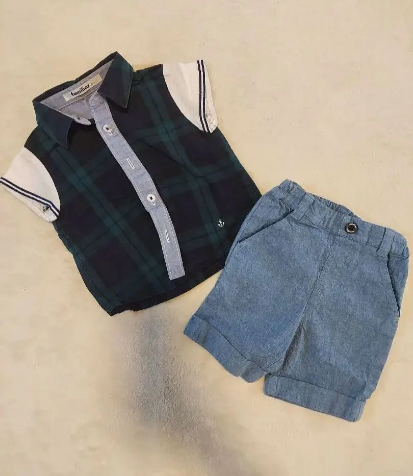 Thumbnail of Familiar shirt and shorts set, formal wear, Familiar