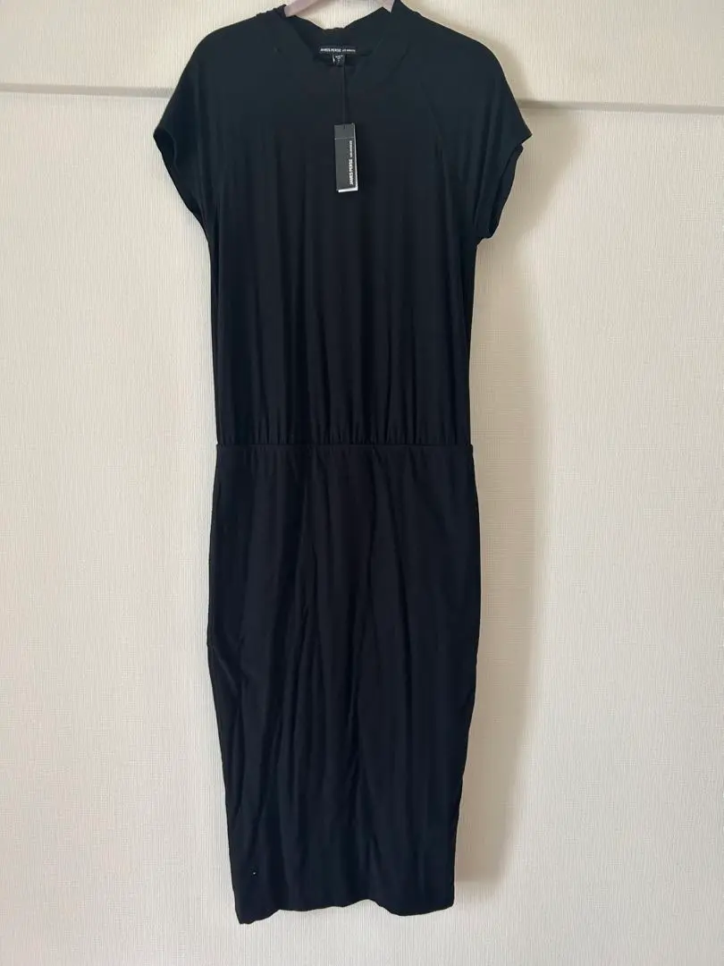 【美品】JAMES PERSE 半袖ストレッチジャージー クルーネックドレス　麻 美品】JAMES PERSE 半袖ストレッチジャージー クルーネック