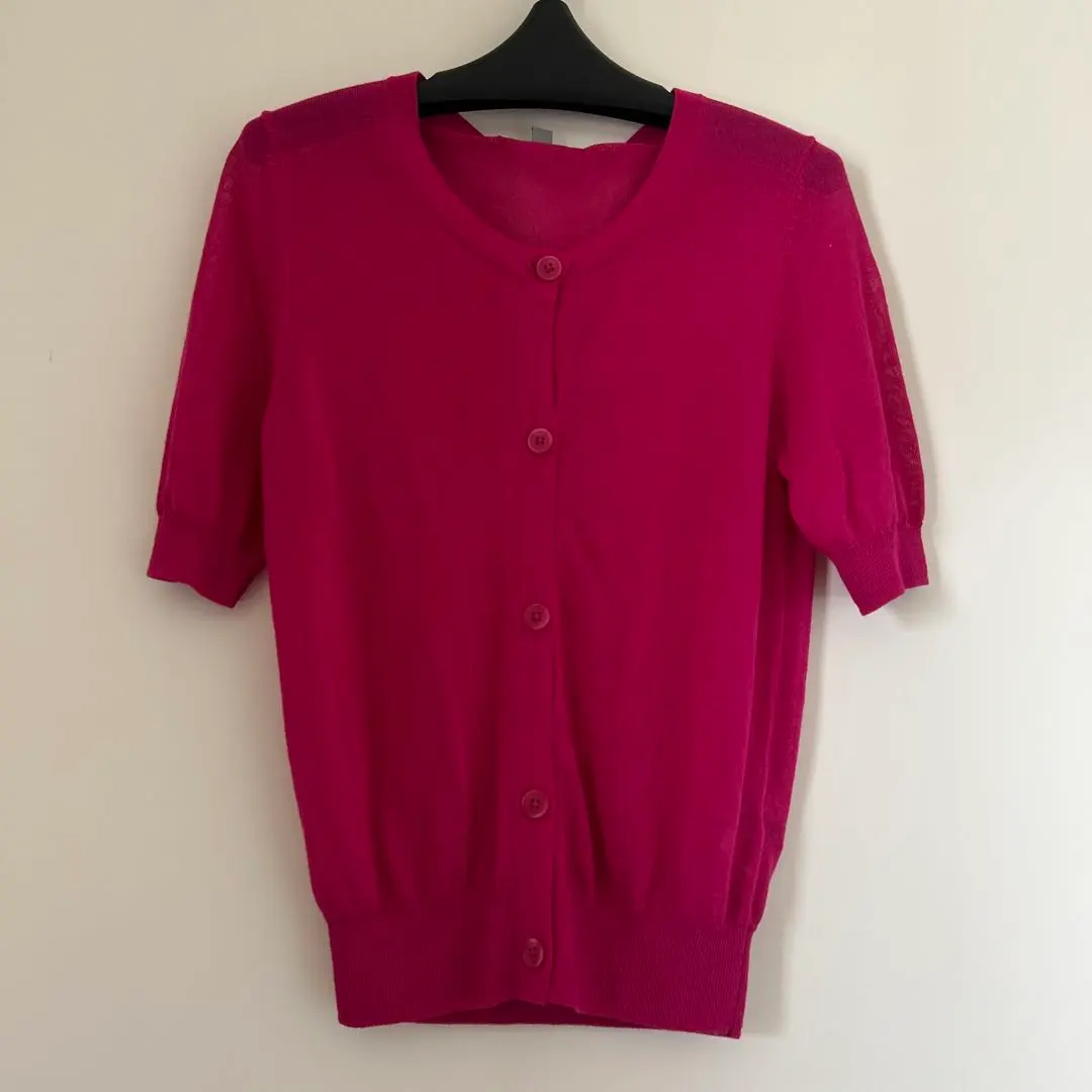 Thumbnail of UNIQLO Pink Antibacterial Button-Down Cardigan, Size S