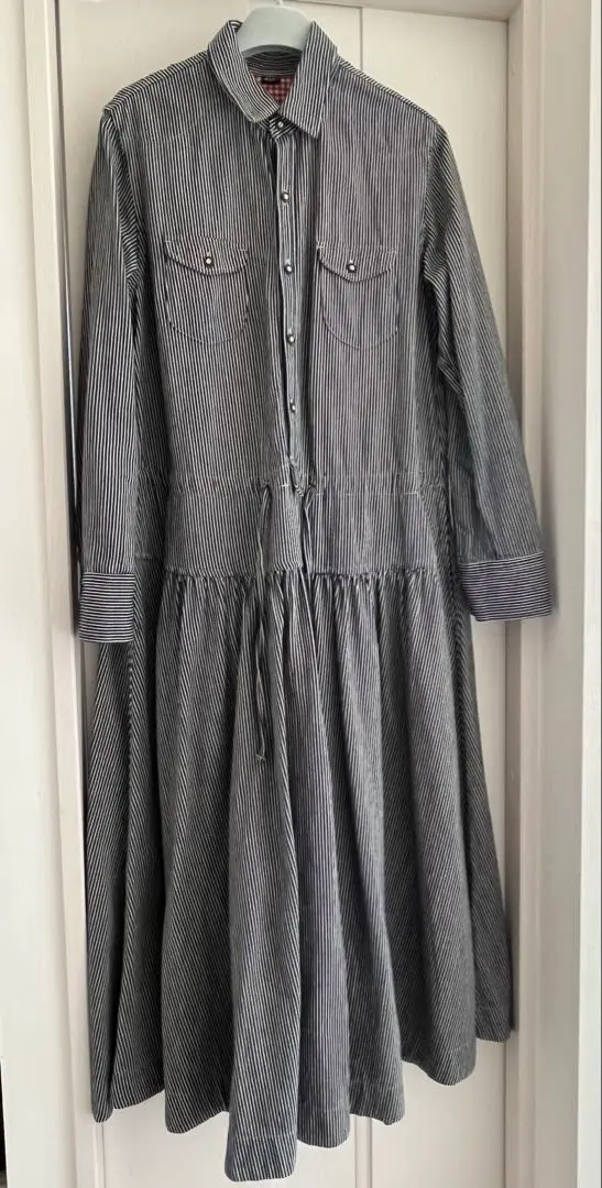 (美品) 45R ヒッコリーの風呂敷プリント ドレス ワンピース 45R 【美品/定価4.7万】45R フォーティファイブアール