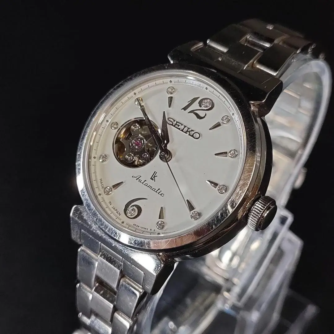 【美品】SEIKO　セイコー　ルキア　4R38　ホワイト　シルバー　自動巻き SEIKO セイコー ルキア 4R38-01L0 自動巻 動作品 オープンハート