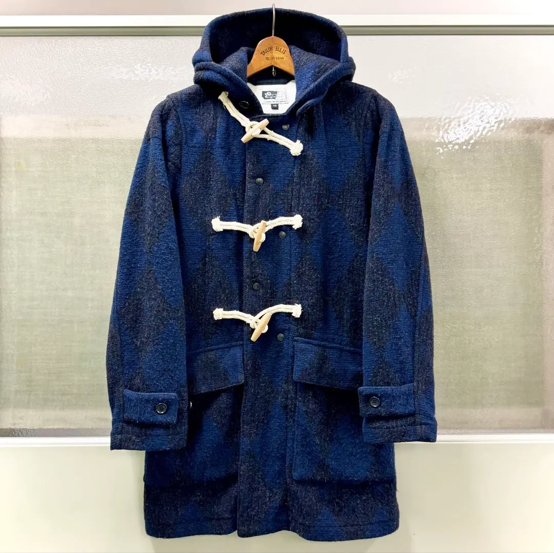 Thumbnail of Engineered Garments Argyle Duffle Coat XS Wool Black Blue